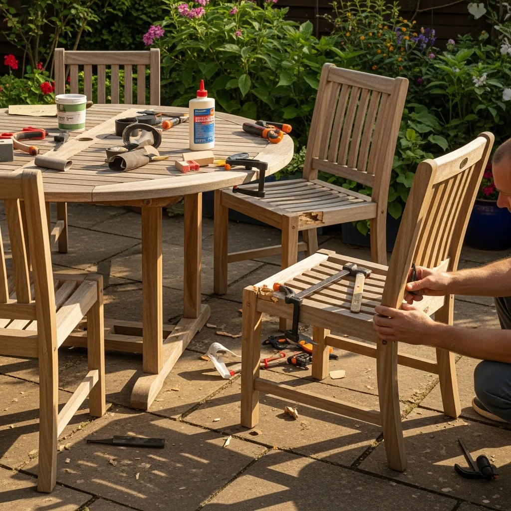 Gartenmöbel Set aus Teakholz